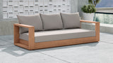 Tulum Teak Outdoor Sofa - Stylish Patio Seating with Waterproof Fabric for Ultimate Relaxation