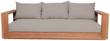 Tulum Teak Outdoor Sofa - Stylish Patio Seating with Waterproof Fabric for Ultimate Relaxation