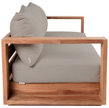 Tulum Teak Outdoor Sofa - Stylish Patio Seating with Waterproof Fabric for Ultimate Relaxation