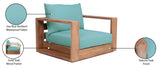 Tulum Teak Outdoor Patio Chair - Stylish Resilient Design for Relaxing and Entertaining Outdoors
