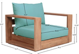 Tulum Teak Outdoor Patio Chair - Stylish Resilient Design for Relaxing and Entertaining Outdoors