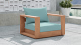 Tulum Teak Outdoor Patio Chair - Stylish Resilient Design for Relaxing and Entertaining Outdoors