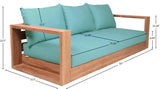 Tulum Teak Outdoor Sofa - Stylish Patio Seating with Waterproof Fabric for Ultimate Relaxation