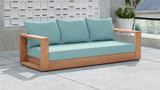 Tulum Teak Outdoor Sofa - Stylish Patio Seating with Waterproof Fabric for Ultimate Relaxation
