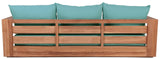 Tulum Teak Outdoor Sofa - Stylish Patio Seating with Waterproof Fabric for Ultimate Relaxation