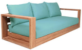 Tulum Teak Outdoor Sofa - Stylish Patio Seating with Waterproof Fabric for Ultimate Relaxation