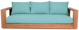 Tulum Teak Outdoor Sofa - Stylish Patio Seating with Waterproof Fabric for Ultimate Relaxation