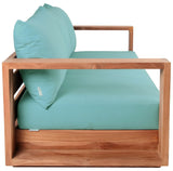 Tulum Teak Outdoor Sofa - Stylish Patio Seating with Waterproof Fabric for Ultimate Relaxation