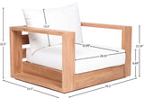Tulum Teak Outdoor Patio Chair - Stylish Resilient Design for Relaxing and Entertaining Outdoors