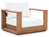 Tulum Teak Outdoor Patio Chair - Stylish Resilient Design for Relaxing and Entertaining Outdoors
