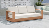 Tulum Teak Outdoor Sofa - Stylish Patio Seating with Waterproof Fabric for Ultimate Relaxation