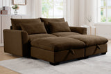 PERTH 86" Loveseat with 2 Ottomans
