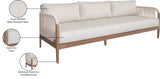 Maui Outdoor Patio Sofa - Elegant Aluminum Frame with Quick-Dry Cushions for Ultimate Comfort