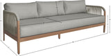 Maui Outdoor Patio Sofa - Elegant Aluminum Frame with Quick-Dry Cushions for Ultimate Comfort