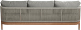 Maui Outdoor Patio Sofa - Elegant Aluminum Frame with Quick-Dry Cushions for Ultimate Comfort