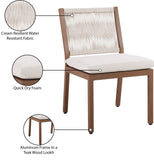 Maui Outdoor Patio Dining Side Chair Set - Elegant Aluminum Frame with Quick-Dry Foam Cushions
