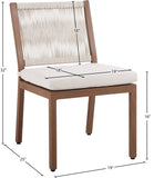 Maui Outdoor Patio Dining Side Chair Set - Elegant Aluminum Frame with Quick-Dry Foam Cushions