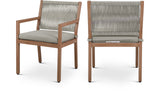 Maui Outdoor Patio Dining Arm Chair Set of 2 - Stylish Aluminum Frame with Quick-Dry Cushions