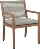 Maui Outdoor Patio Dining Arm Chair Set of 2 - Stylish Aluminum Frame with Quick-Dry Cushions
