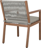 Maui Outdoor Patio Dining Arm Chair Set of 2 - Stylish Aluminum Frame with Quick-Dry Cushions
