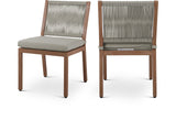 Maui Outdoor Patio Dining Side Chair Set - Elegant Aluminum Frame with Quick-Dry Foam Cushions