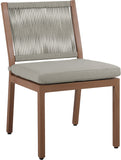 Maui Outdoor Patio Dining Side Chair Set - Elegant Aluminum Frame with Quick-Dry Foam Cushions