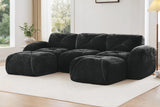 MYLO 110" 3-Seater Sofa with 2 Ottomans