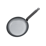 Mauviel M'STEEL Black Carbon Steel Round Frying Pan With Iron Handle
