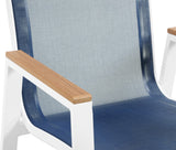 Nizuc Contemporary Outdoor Patio Dining Arm Chair Set of 2 with Durable Waterproof Mesh Fabric