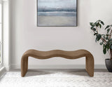 Willow - Faux Leather Bench - Brown