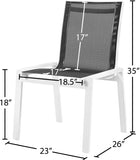 Nizuc Outdoor Patio Dining Chair Set - Stylish Waterproof Mesh Fabric & Durable Aluminum Frame