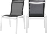 Nizuc Outdoor Patio Dining Chair Set - Stylish Waterproof Mesh Fabric & Durable Aluminum Frame