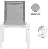 Nizuc Outdoor Patio Dining Chair Set - Stylish Waterproof Mesh Fabric & Durable Aluminum Frame