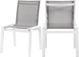Nizuc Outdoor Patio Dining Chair Set - Stylish Waterproof Mesh Fabric & Durable Aluminum Frame