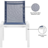 Nizuc Outdoor Patio Dining Chair Set - Stylish Waterproof Mesh Fabric & Durable Aluminum Frame
