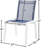 Nizuc Outdoor Patio Dining Chair Set - Stylish Waterproof Mesh Fabric & Durable Aluminum Frame