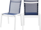 Nizuc Outdoor Patio Dining Chair Set - Stylish Waterproof Mesh Fabric & Durable Aluminum Frame