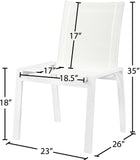 Nizuc Outdoor Patio Dining Chair Set - Stylish Waterproof Mesh Fabric & Durable Aluminum Frame