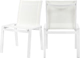 Nizuc Outdoor Patio Dining Chair Set - Stylish Waterproof Mesh Fabric & Durable Aluminum Frame