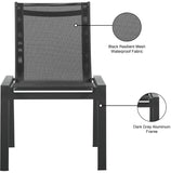 Nizuc Outdoor Patio Dining Chair Set - Stylish Waterproof Mesh Fabric & Durable Aluminum Frame