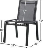 Nizuc Outdoor Patio Dining Chair Set - Stylish Waterproof Mesh Fabric & Durable Aluminum Frame