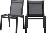 Nizuc Outdoor Patio Dining Chair Set - Stylish Waterproof Mesh Fabric & Durable Aluminum Frame
