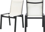 Nizuc Outdoor Patio Dining Chair Set - Stylish Waterproof Mesh Fabric & Durable Aluminum Frame