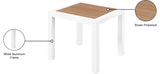 Nizuc Contemporary Outdoor Patio End Table with Durable Aluminum Frame for Stylish Relaxation