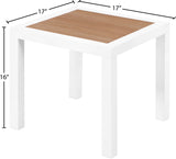 Nizuc Contemporary Outdoor Patio End Table with Durable Aluminum Frame for Stylish Relaxation