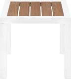 Nizuc Contemporary Outdoor Patio End Table with Durable Aluminum Frame for Stylish Relaxation