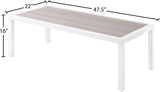 Nizuc Contemporary Outdoor Patio Coffee Table with Durable Aluminum Frame for Stylish Relaxation
