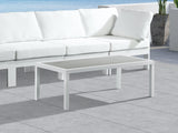 Nizuc Contemporary Outdoor Patio Coffee Table with Durable Aluminum Frame for Stylish Relaxation