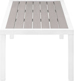 Nizuc Contemporary Outdoor Patio Coffee Table with Durable Aluminum Frame for Stylish Relaxation