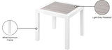 Nizuc Contemporary Outdoor Patio End Table with Durable Aluminum Frame for Stylish Relaxation